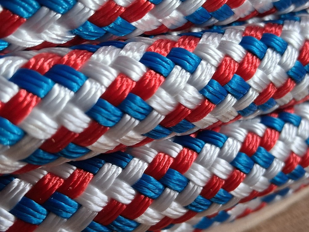 9/16 x 100 ft. Double Braid-Yacht Braid Polyester Rope. RWB
