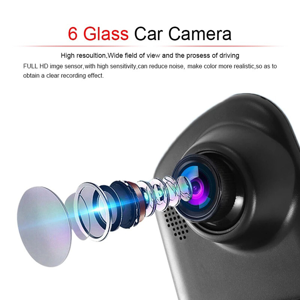 4.5" Car Backup Camera Mirror Dash Cam Recorder Rear View Reverse Parking System