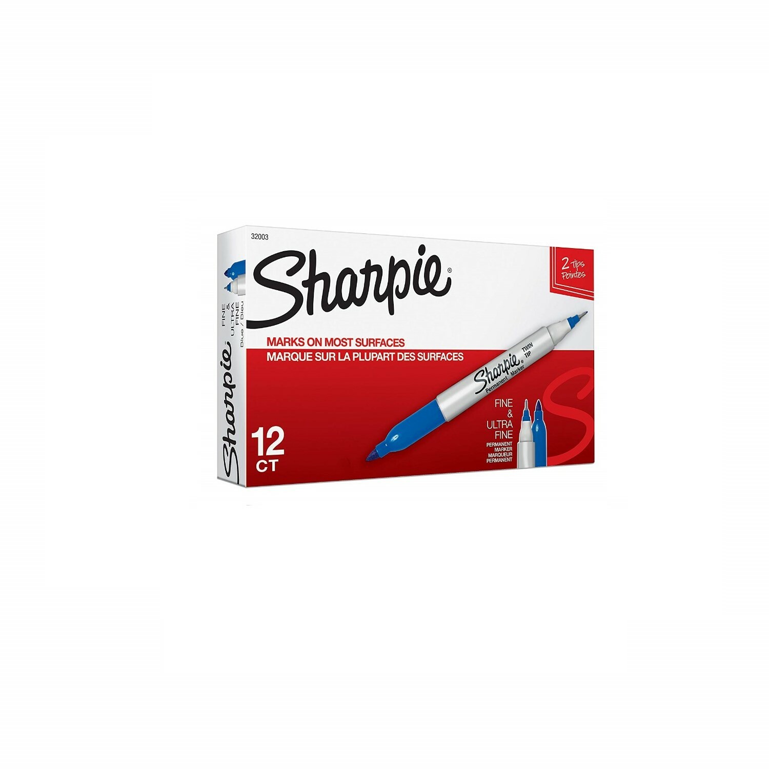 Sharpie Twin Tip Permanent Marker, Fine Point and Ultra Fine Point, Choose Color