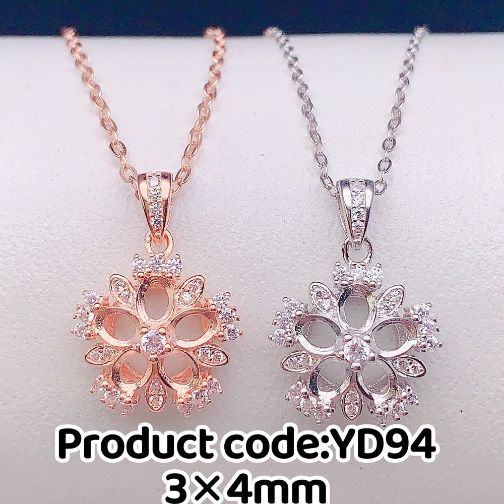 Silver 925 pendant empty setting, DIY blank setting YD94