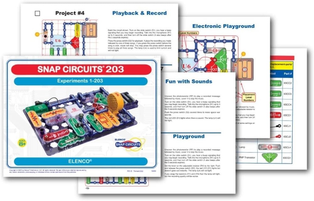 Electronics Discovery Kit with 42 Snap Modules & Color Manual for Creative Kids
