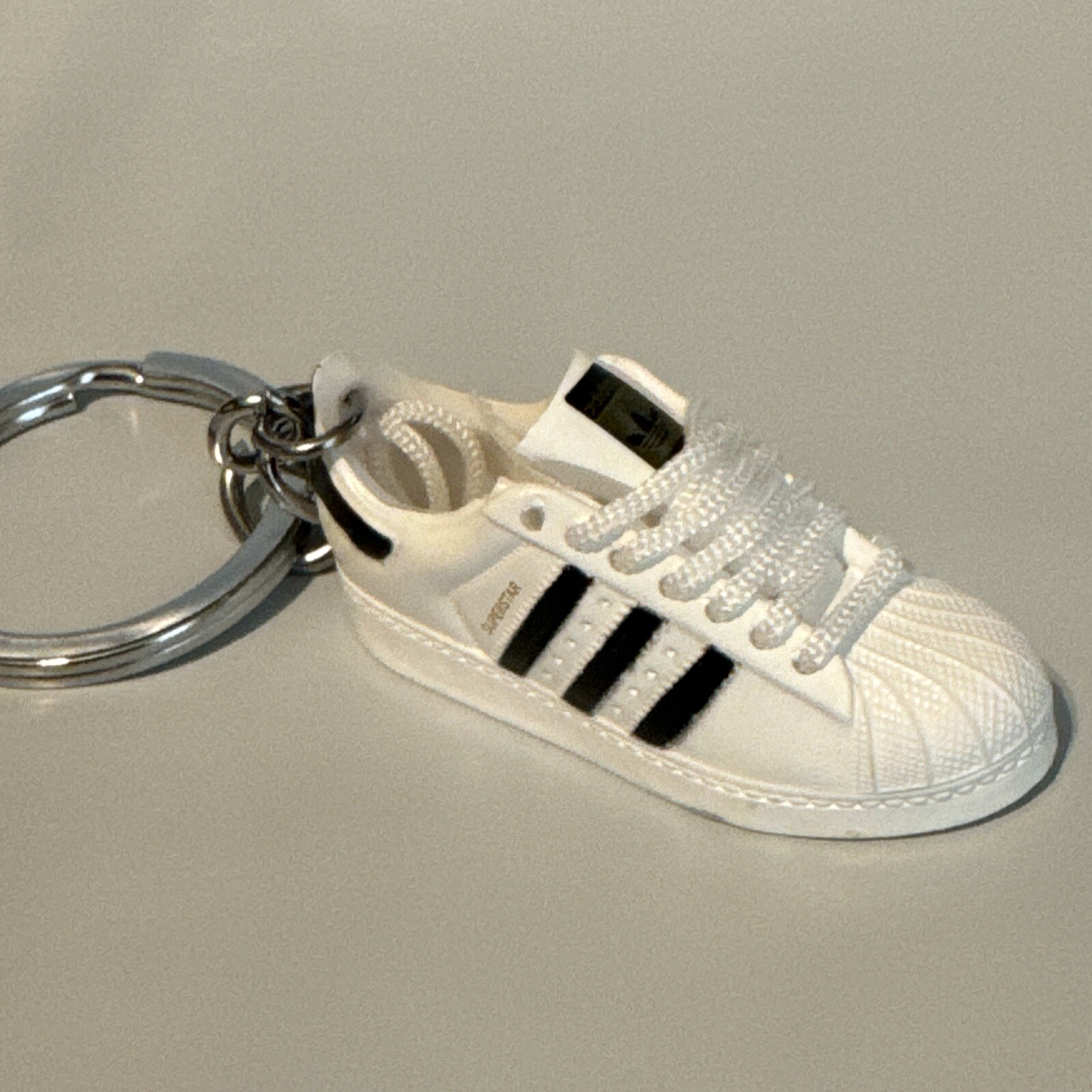 Mini Adidas Shoe Keychain | Superstar | Classic Low | White