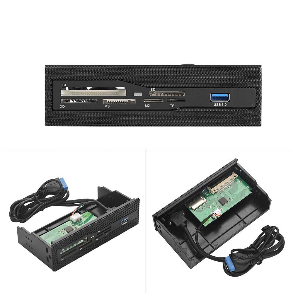 Computer Front Panel USB 2.0 PC Internal Card Reader Dashboard Fits 5.25...