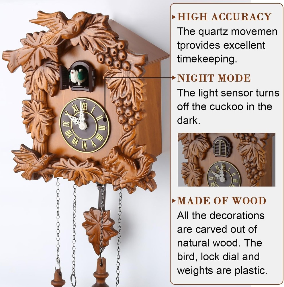 Handcrafted Wood Cuckoo Clock MX211