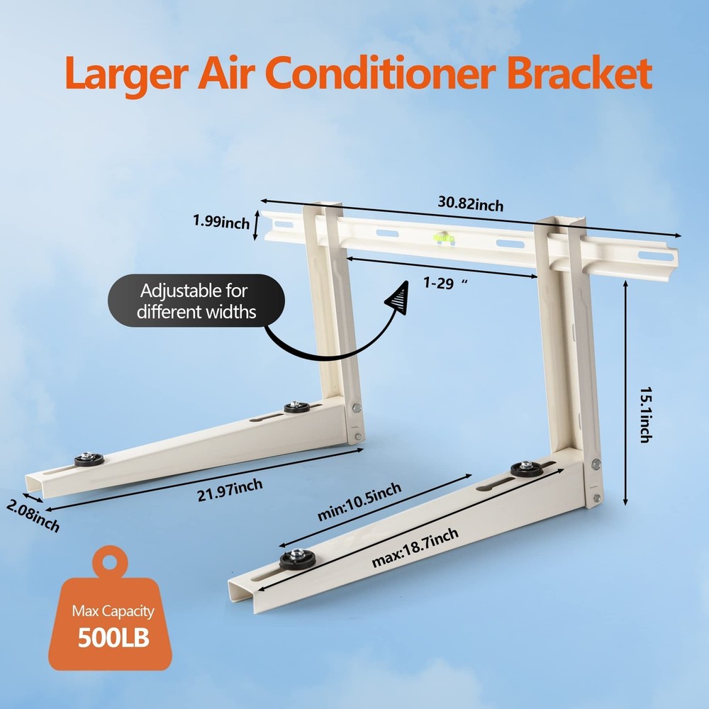 WeCooper Heavy Duty Mini Split Wall Mounting Bracket,Outdoor Air Conditioner ...