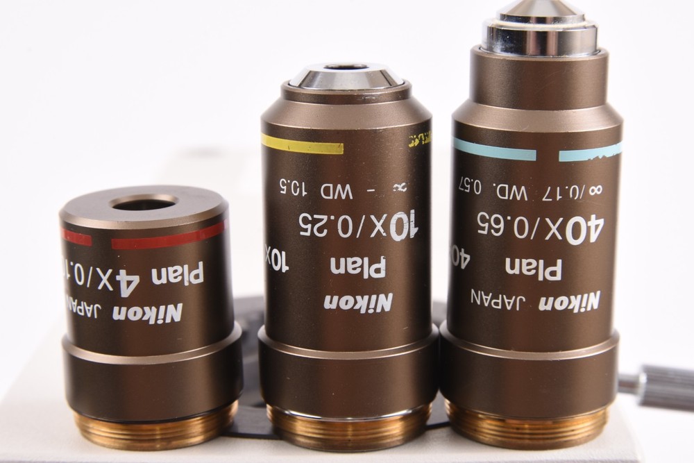 Nikon Eclipse E400 Microscope w/Plan 4x, 10x, & 40x Objectives, & More #T-65683