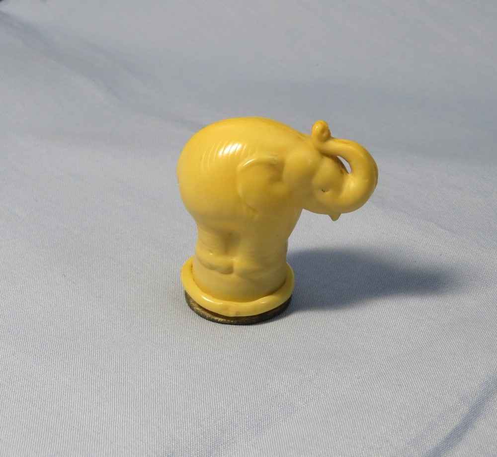 Celluloid Elephant with Metal Pencil Sharpener Insert