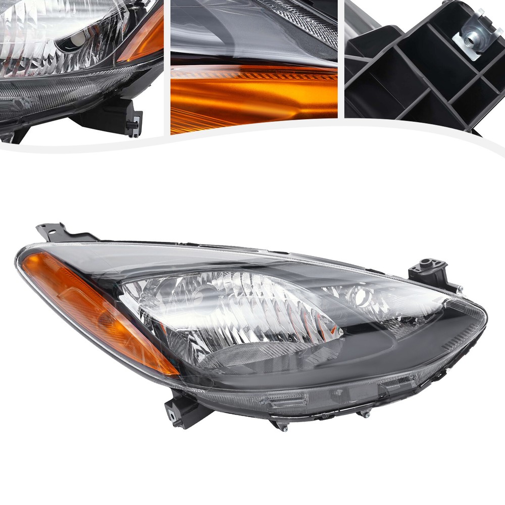 Halogen Headlight For 2011-2014 Mazda 2 Right Passenger Side MA2519144