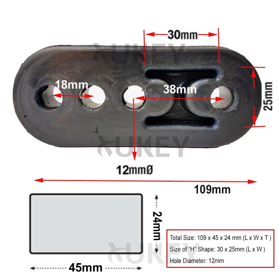 Universal Exhaust Hangers Adjustable Muffler Performance Polyurethane Rubber 2x