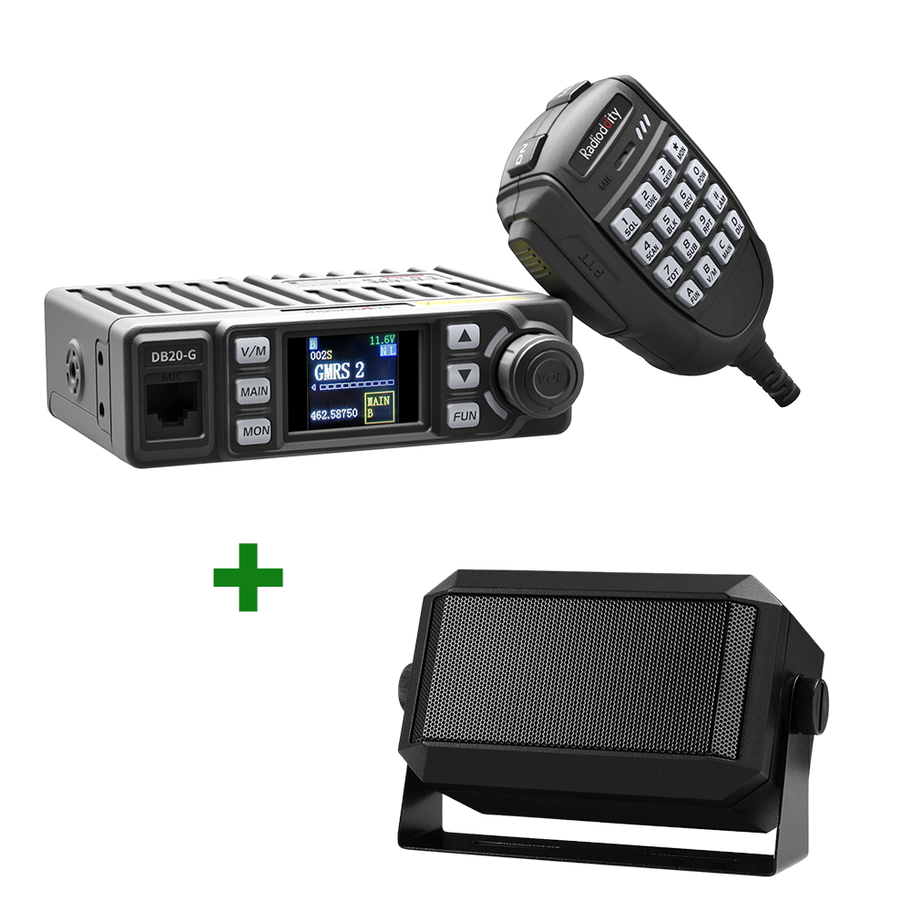 Radioddity DB20-G GMRS Mobile, 500 Channels, UHF VHF Scanner, Repeater Capable