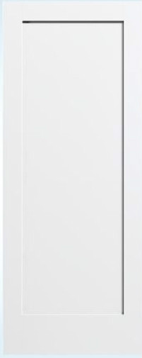 1 Panel Primed Flat Mission Shaker Stile & Rail Solid Core Door Slabs 8ft Height