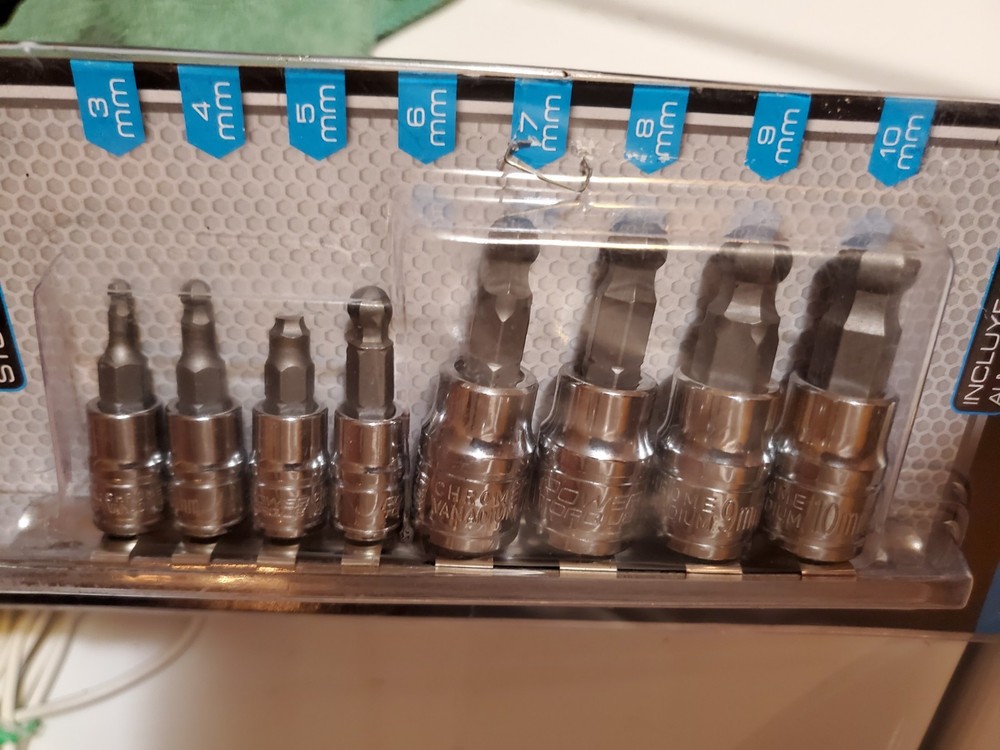 Power Torque 9 Piece Ball End Hex Bit Set (mm) - PTT0056