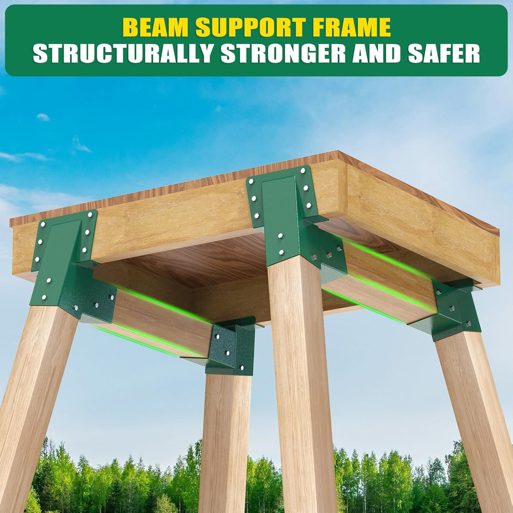 Heavy Duty Deer Stand Brackets, 4X4 Compound Angle Bracket, Powder Coated Elevat