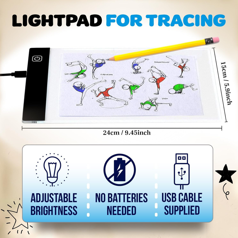 Flip Book Kit with LED Light Pad. Includes Flipbook Kit Starter Animation, 240 S