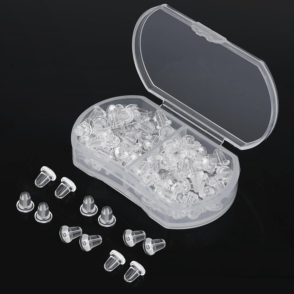 Silicone Earring Backs,70Pcssoft Clear Earring Backs for Studs/Droopy Ears