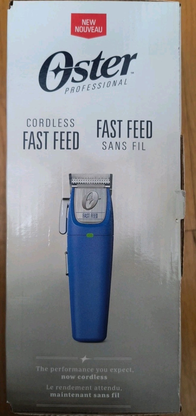 Oster Professional Cordless Fast Feed Hair Clipper – Blue – Barber Clipper