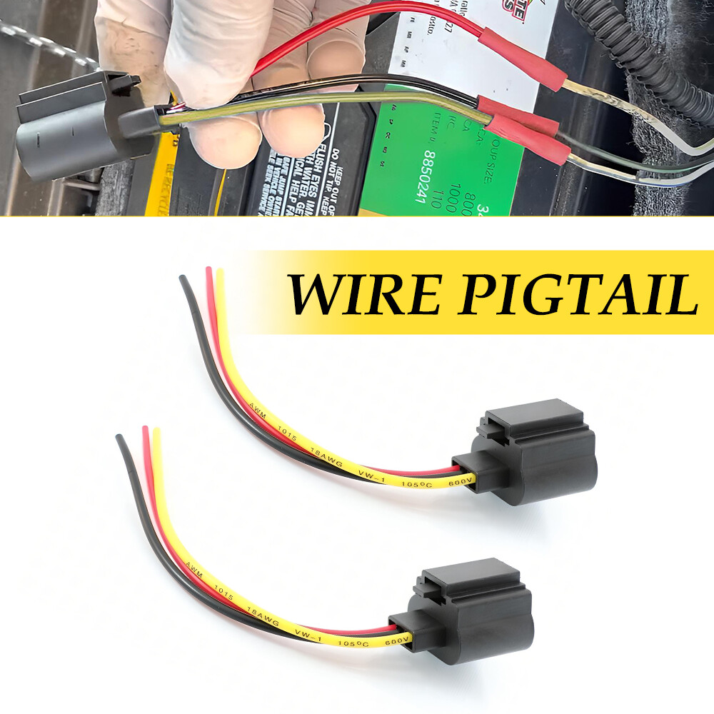 Harness 9008 Head Light Bulb Plug Repair H13 Socket Wire Pigtail Female for Ford