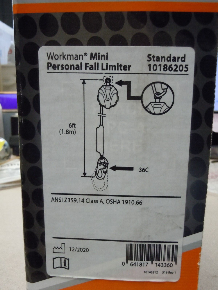6' Workman Mini PFL Personal Fall Limiter 10186205