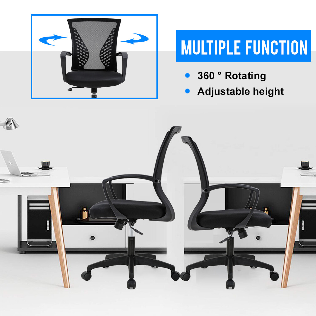 Office Chair Ergonomic Desk Chair Mesh Computer Chair W/Lumbar Support Armrest