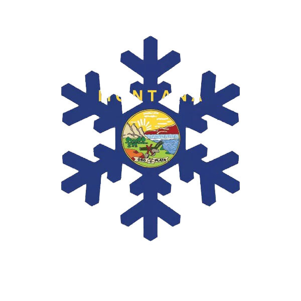 Montana Snowflake Sticker Decal