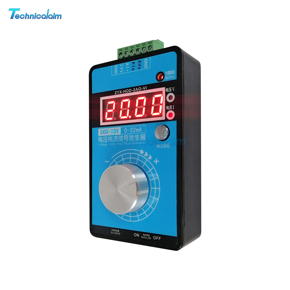 Handheld DC 0-10V 0-20mA Voltage Current Signal Generator Process Calibrator-