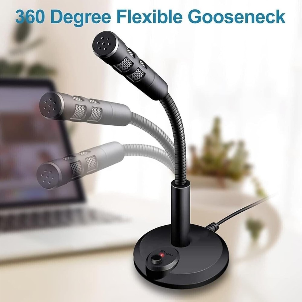Desktop Mini Condenser Microphone USB Computer Mic Recording For Laptop PC
