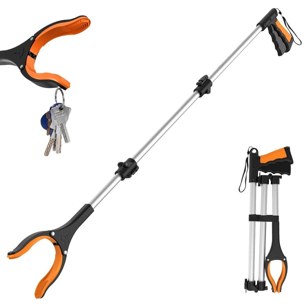 43" Extra Long Grabber Tool Foldable Grabbers for Elderly Grab It Reaching Tool