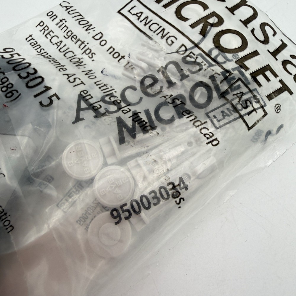 Ascensia Microlet Lancing Device Adjustable Fast with Clear AST Cap New Sealed