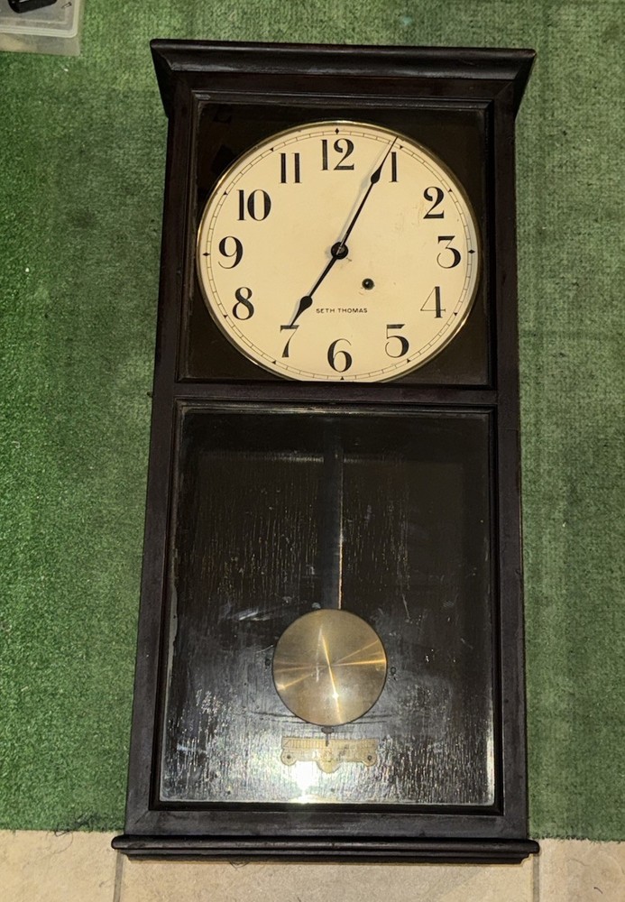 Antique Seth Thomas Regulator Wall Clock