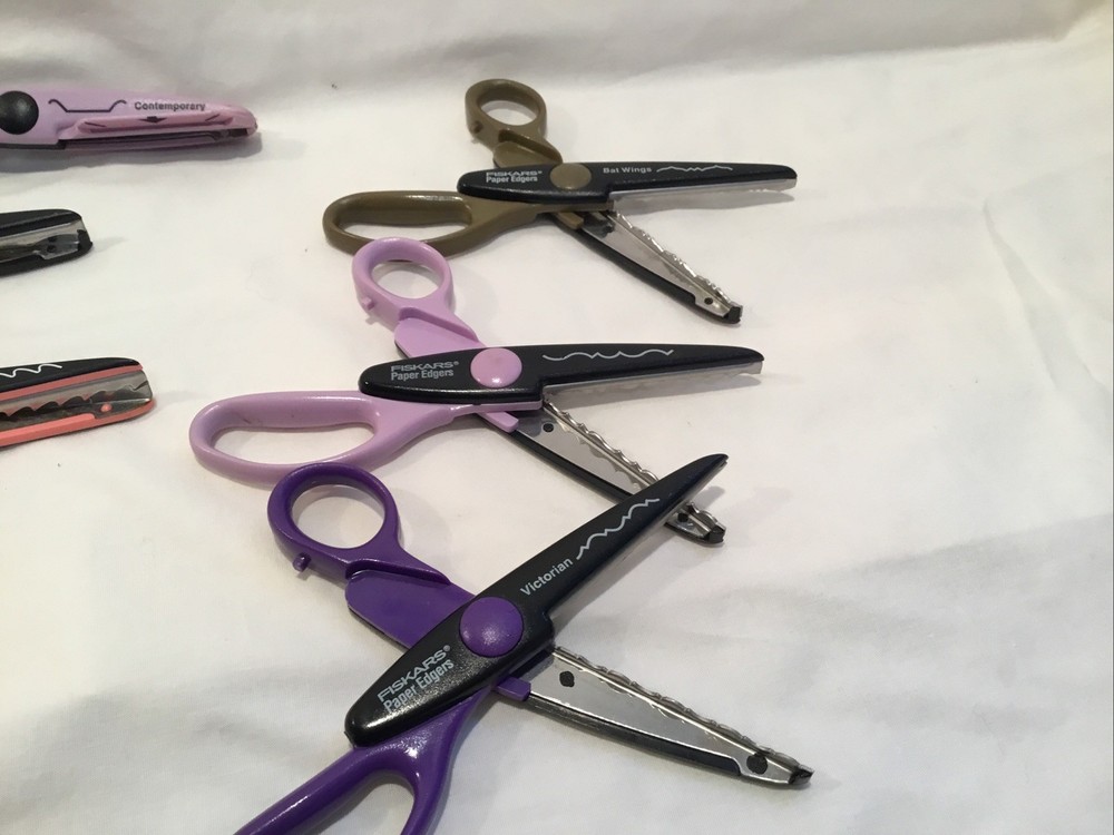 FISKARS Paper Edgers Scissors Nice Set Of 9 Multicolor