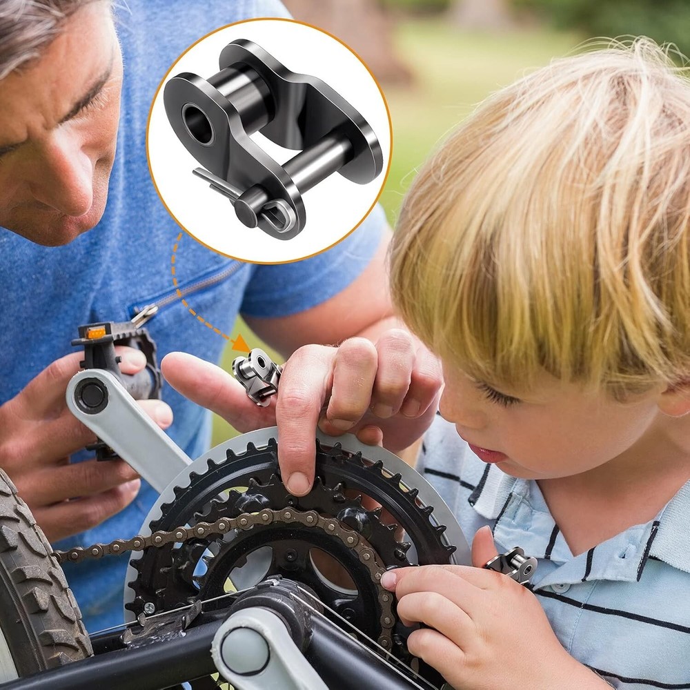 8-Pack Stainless Steel Roller Chain Offset Links for Versatile Repair