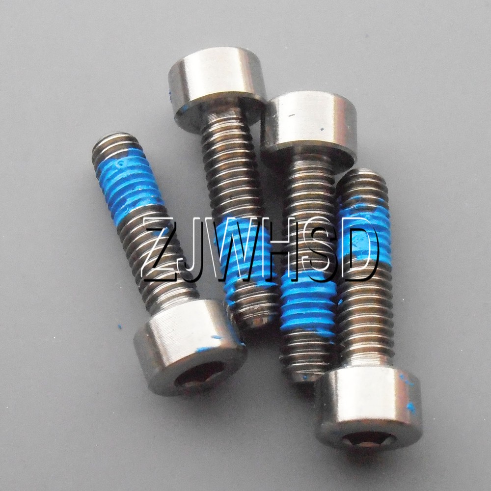 4pcs M4 x 16 mm Ti Titanium Screw Bolt Allen Hex Socket Cap Head + Thread Locker