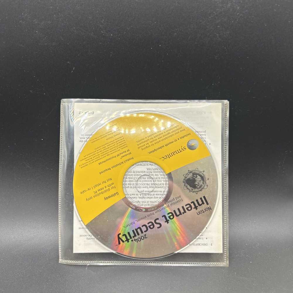 Norton Internet Security 2004 Disc With Product Key