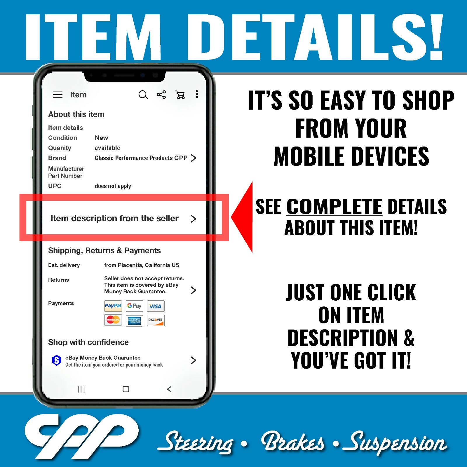 1964-70 Ford Mustang Front Coilover Conversion Kit Double Adjustable Coil Over