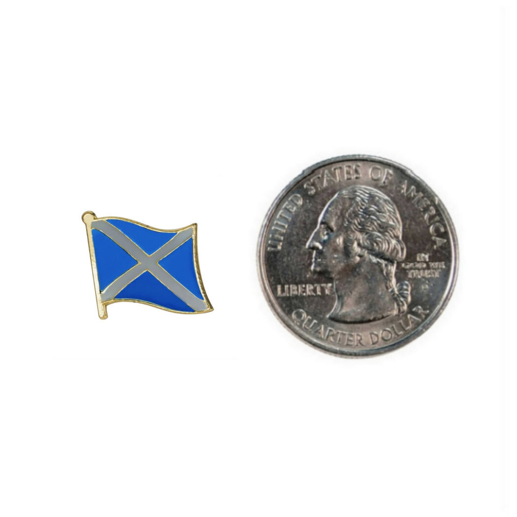 Scotland Flag Lapel Pin St Andrews Cross Saltire Tie Tack