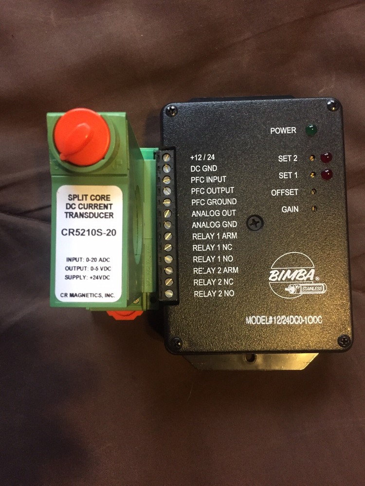 Split Core DC Current Transducer and Bimba 12/24VDC Controller