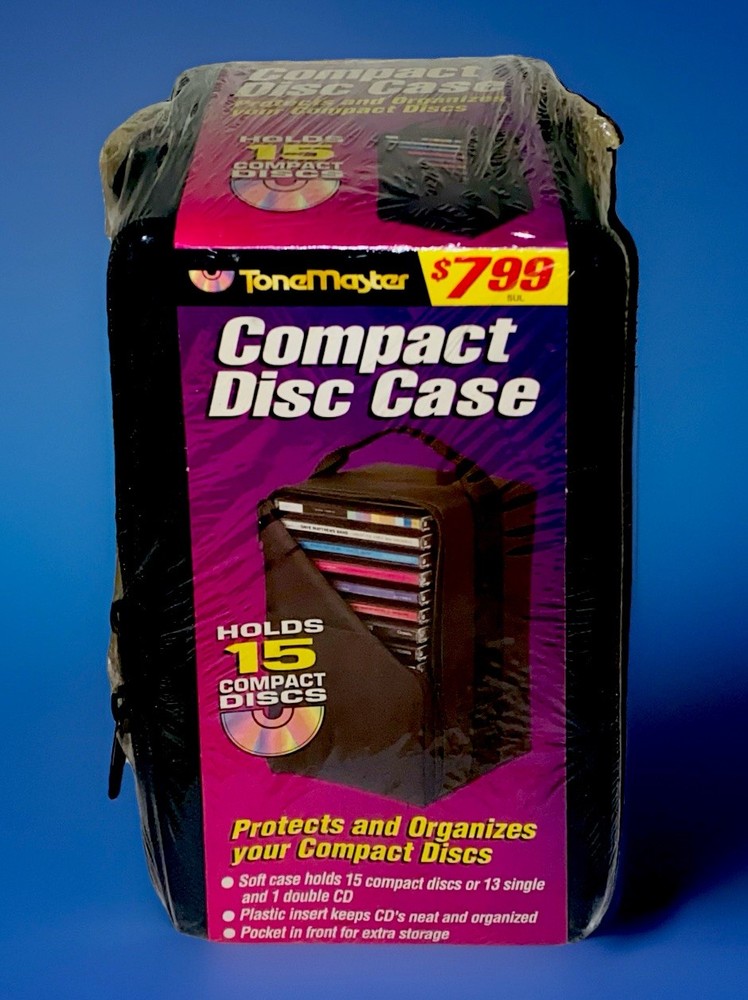 ToneMaster 15-CD Compact Disc Case With Nylon Strap Handle NEW & SEALED