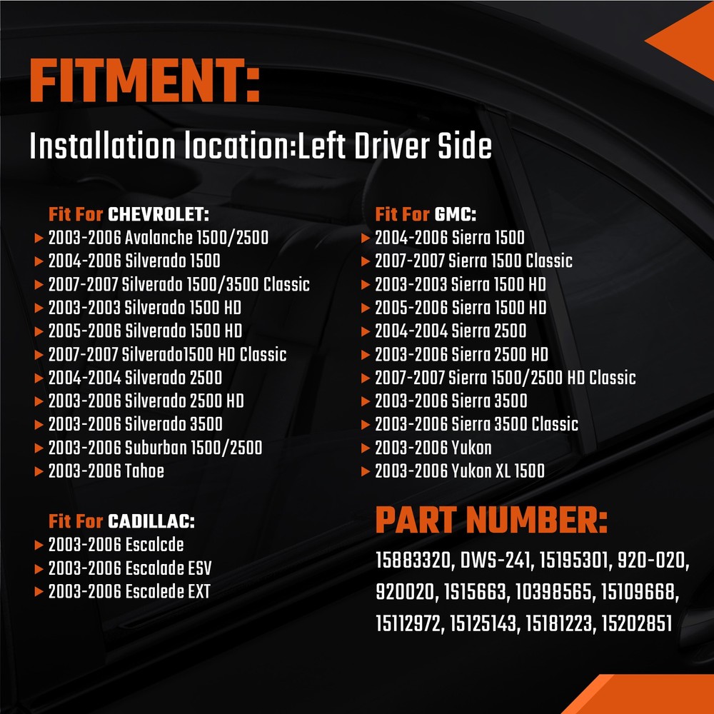 Power Window Switch & Panel for Chevy 2003-2007 New US Power Window Switch