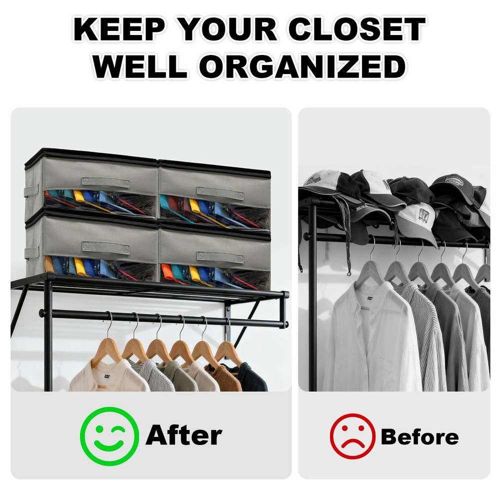 2 PCS Stackable Hat Storage for Baseball Caps, Space Saving Hat Organizer Box...