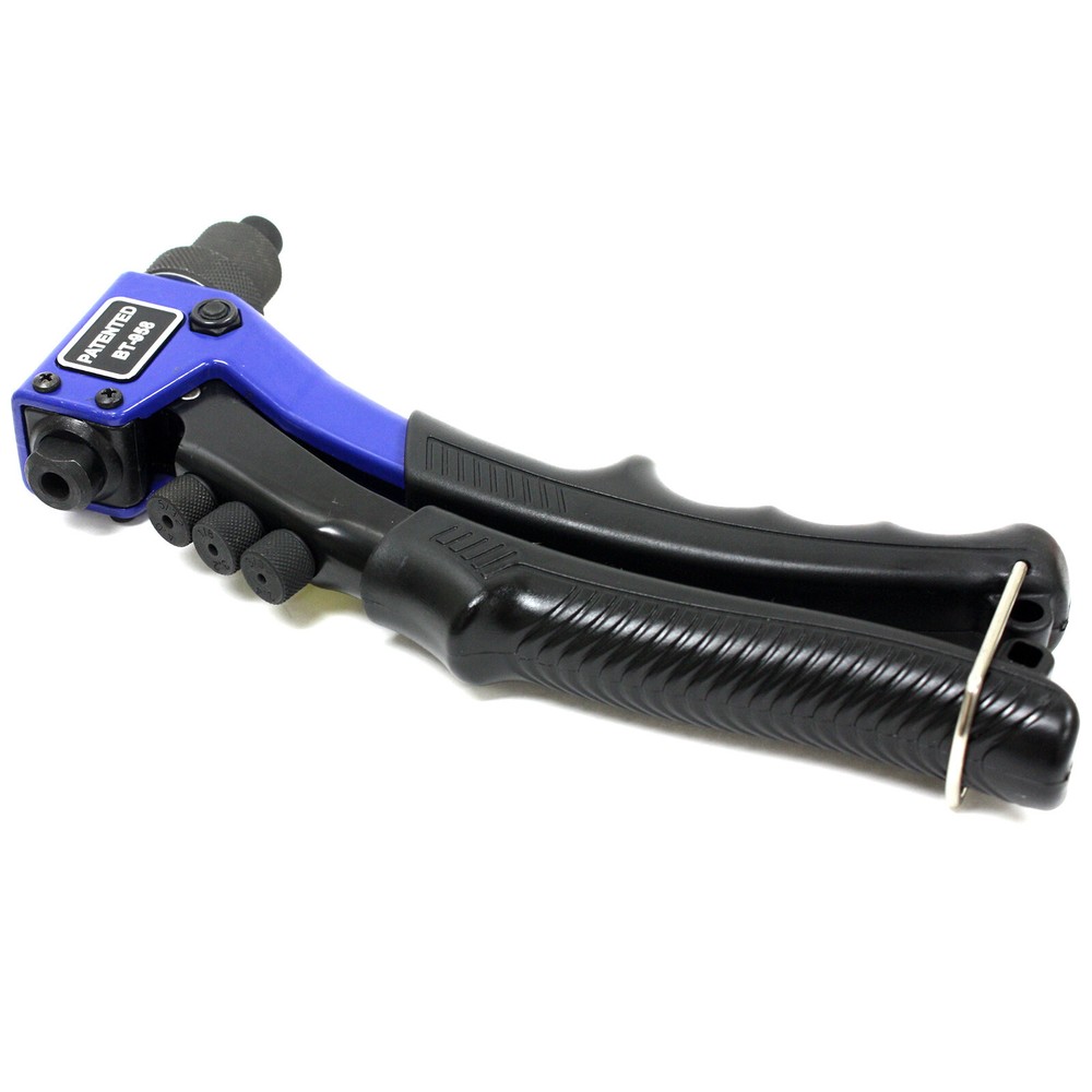 Comb 8" Single Hand Compact Riveter Rivet Gun w/1000 pc Assorted Rivet Blind Nut