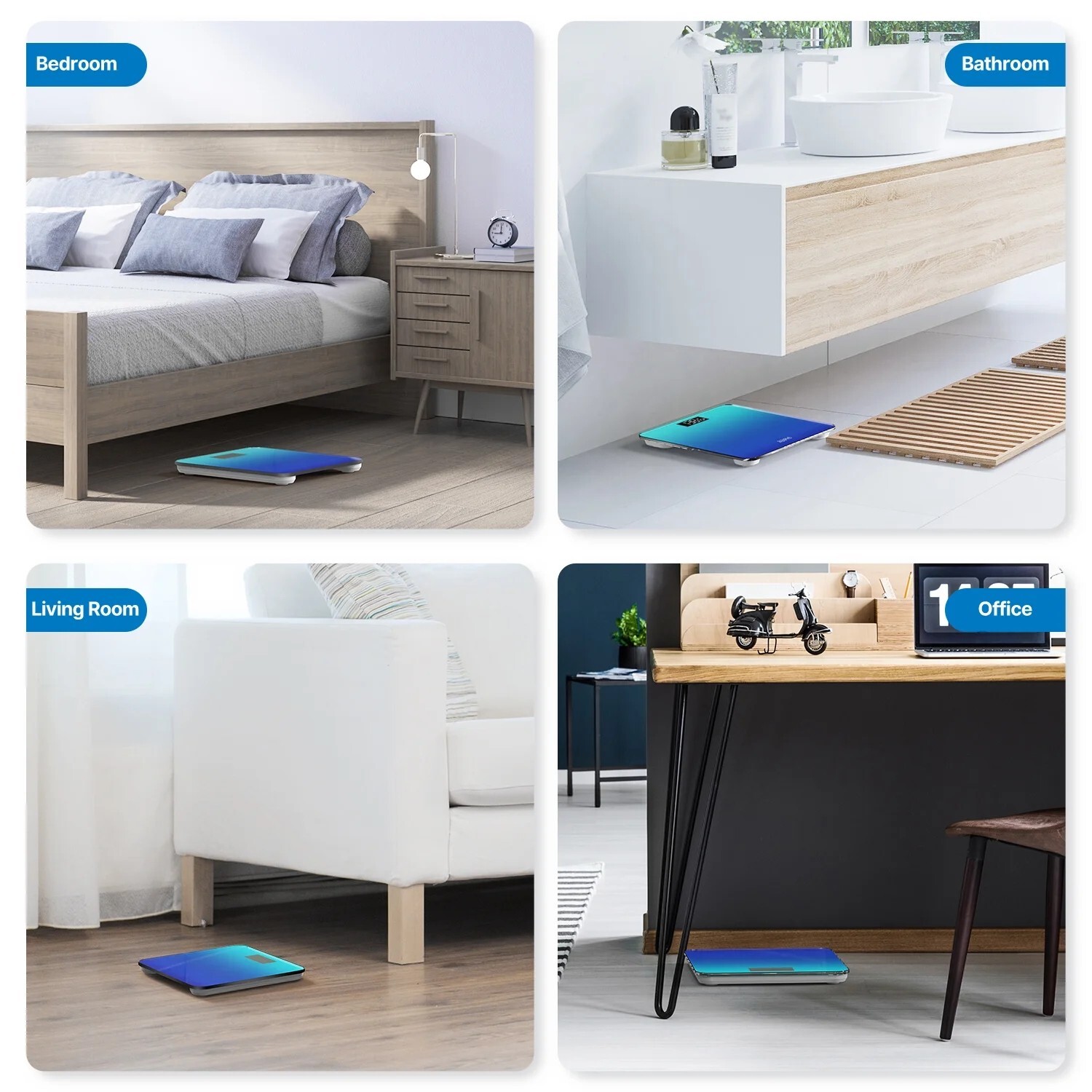 Digital Body Weight Bathroom Scale with Step-on Technology Battery Powered Gift