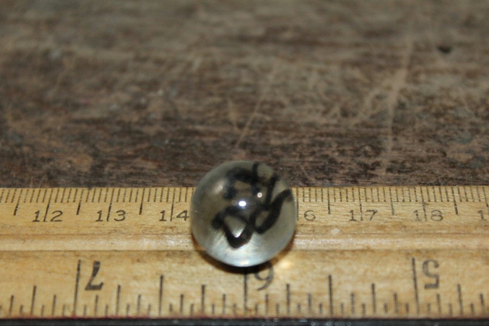 Vintage Marble Clear With Black Caged
