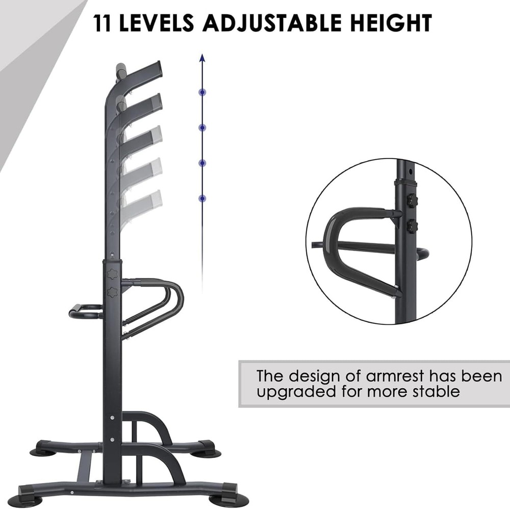Power Tower Adjustable Height Pull Up & Dip Station Multi-Function Home Strength
