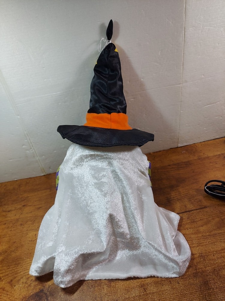 Halloween Ghost in Hat Holding Candy Bag 20"