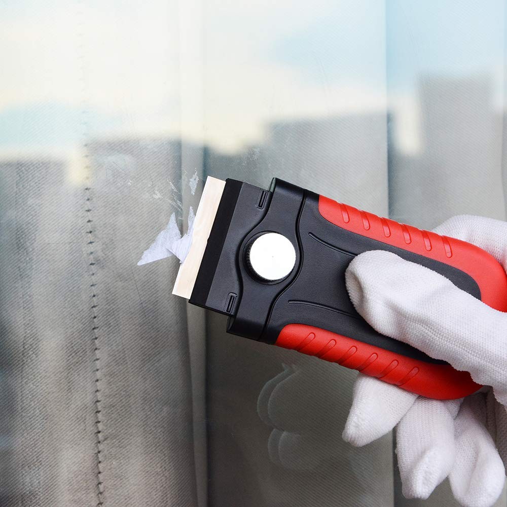 Razor Blade Scraper Tool with Blade Storage Container, Glass Cooktop Stove Sc...