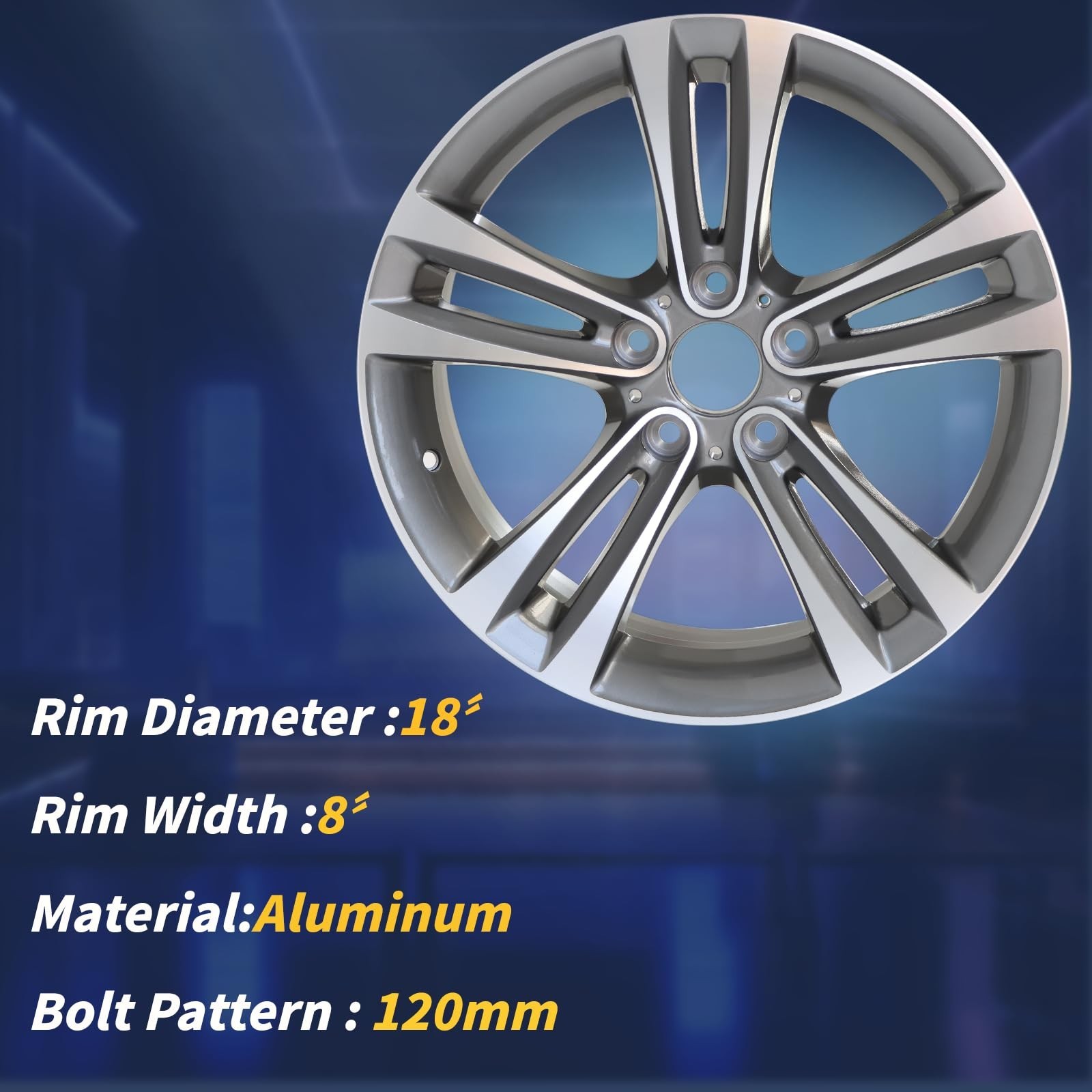 18" X 8" Wheel Rim Fits for BMW 3 Series 4 Series OEM Design Wheel 18" 18x8 M...