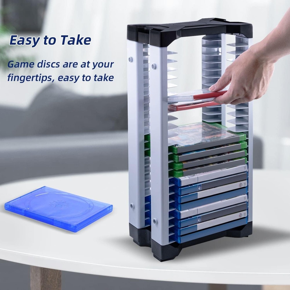 Video Game Storage Stand Tower for PS5/PS4/NS Switch/Switch2/Xbox, Video Game Di