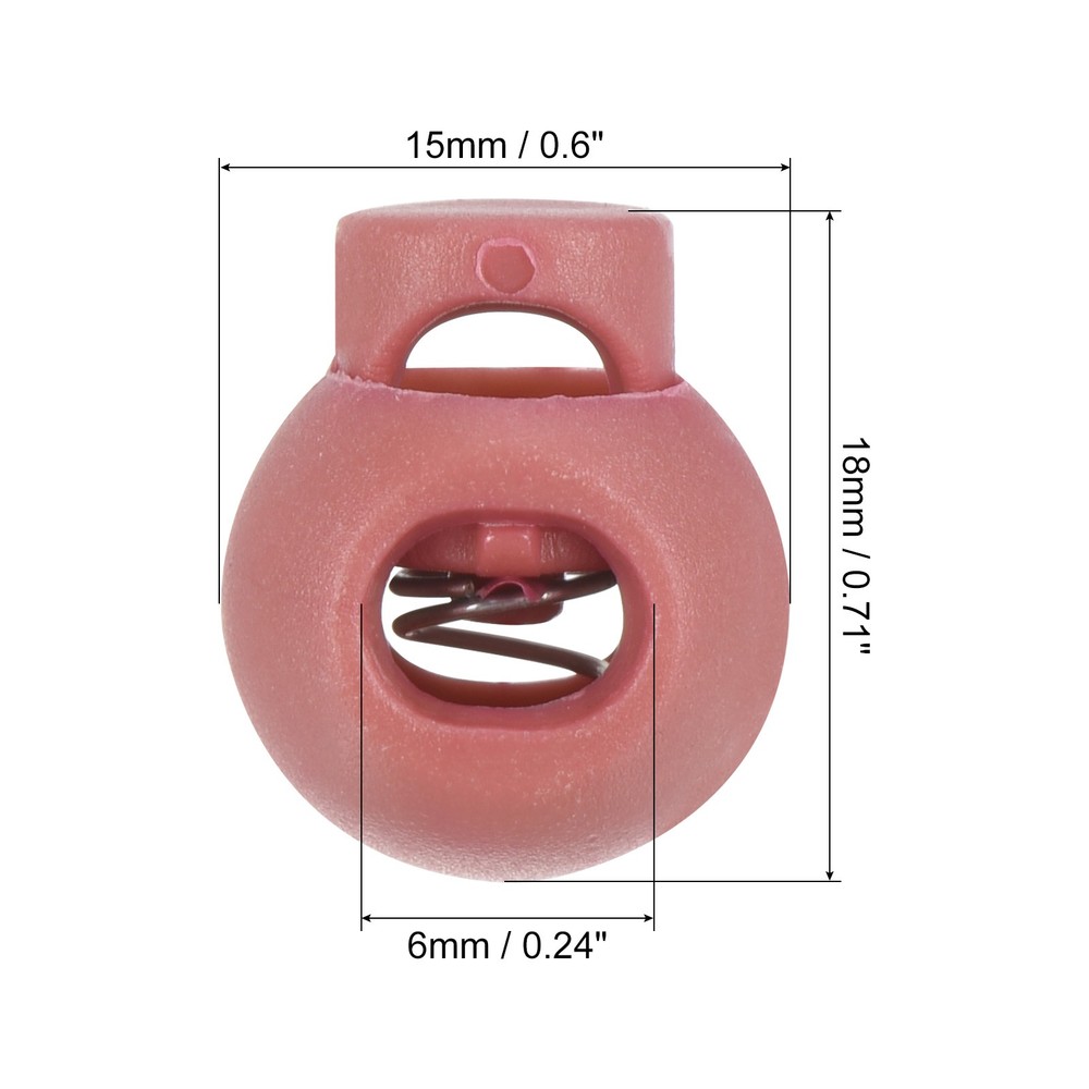 18mm Cord Locks Set, 50 Pack Multicolor Ball Spring Toggle Stopper