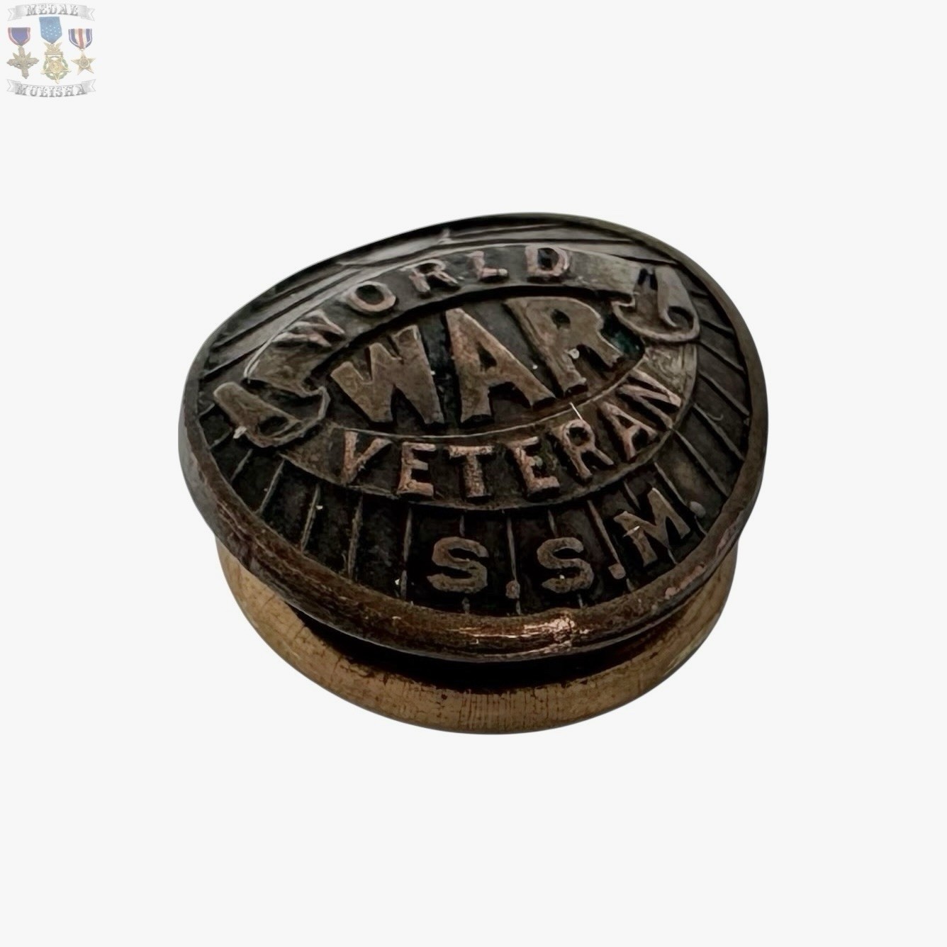 WORLD WAR VETERAN SILVER STAR MEDAL LAPEL PIN SCREW-BACK WW1