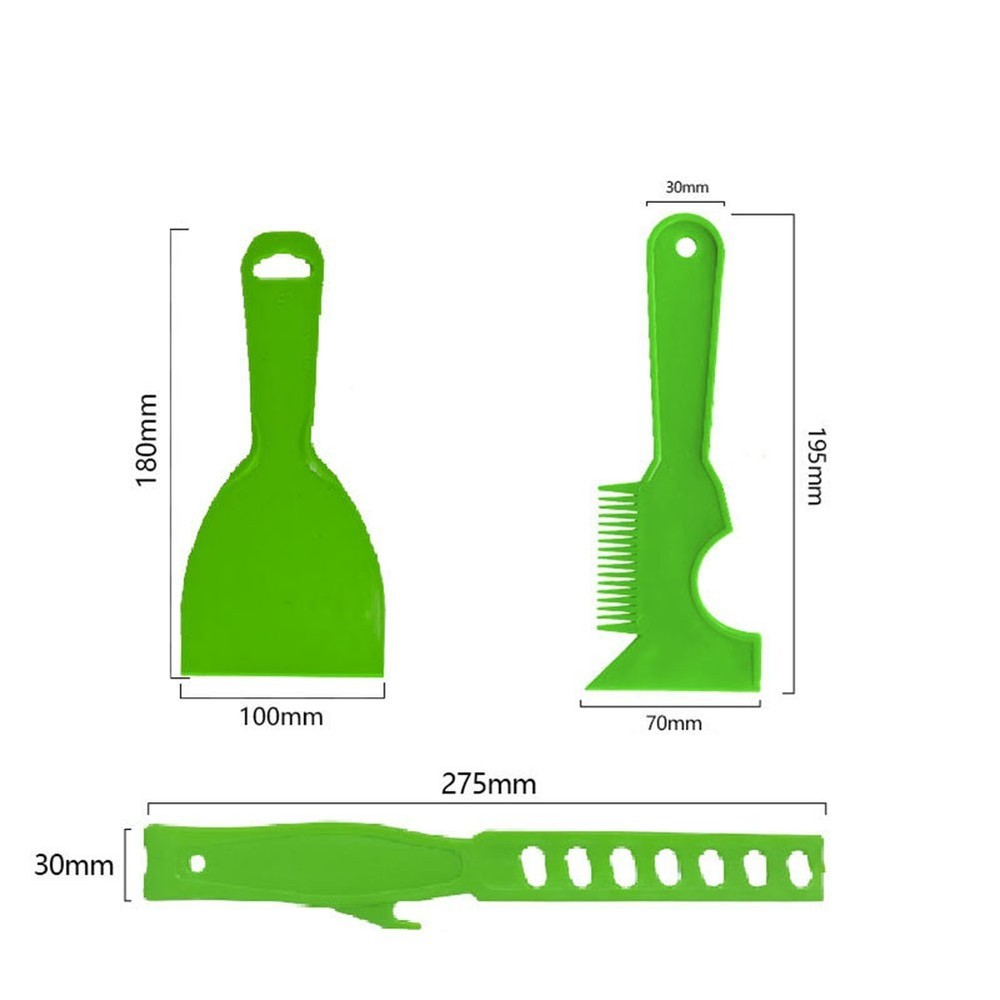 Scraper Tool Set for Paint Mixing with Brush Comb and Ergonomic Design